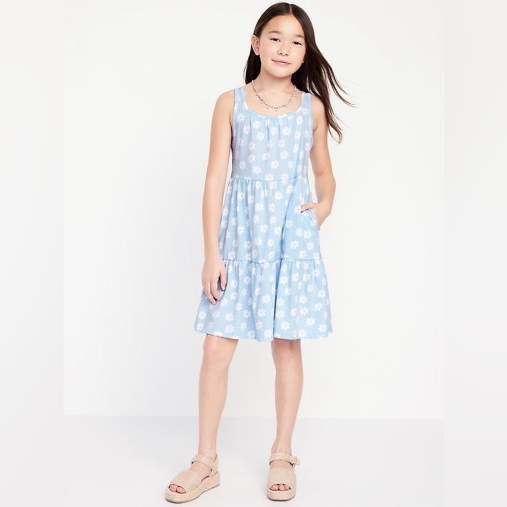{Old Navy} Printed Sleeveless Tiered Dress